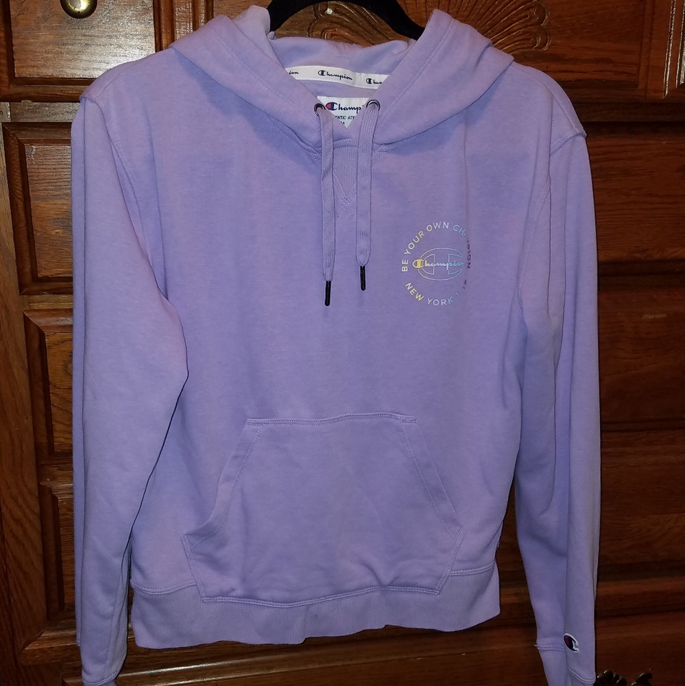 Lavender Champion hoodie, size small💛💜💙